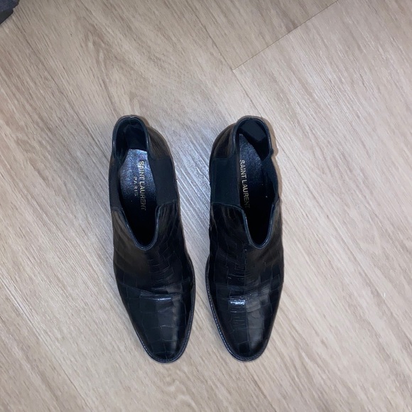 Saint Laurent Crocodile Ankle Boots Size 38. - Picture 4 of 4